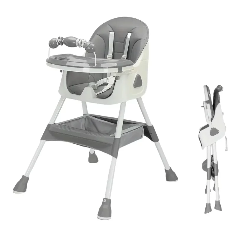 Foldable High Chair for Baby | Adjustable Feeding Seat with Tray